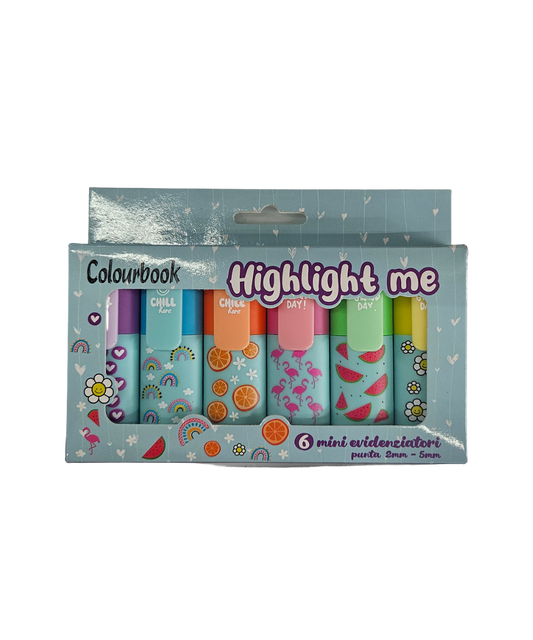 Set 6 Mini Evidenziatori Colourbook