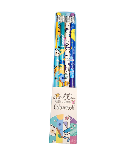 Set 4 Matite Con Gomma Colourbook