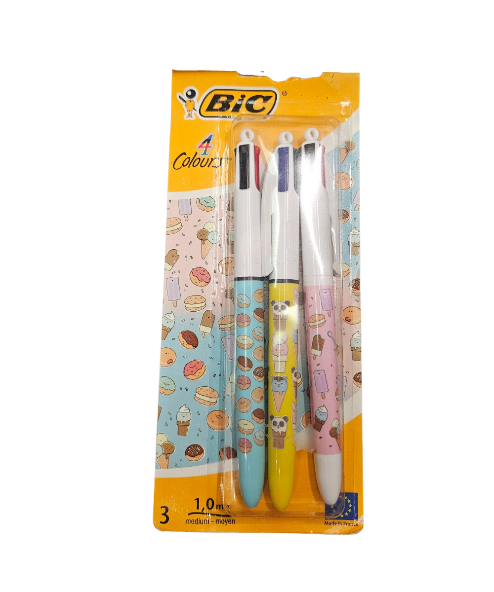 Set 3 Penne Bic 4 Colours