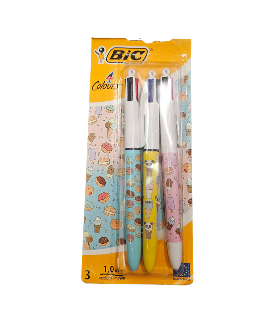 Set 3 Penne Bic 4 Colours